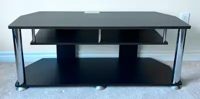 MINT CONDITION MODERN BLACK TV STAND/TABLE, View more