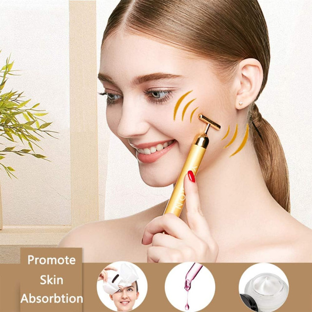 2 in 1 Face Massager Golden Facial Electric 3D Roller and T Arm in Other in City of Toronto - Image 2