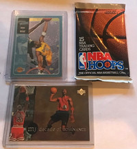 NBA HOFers Michael Jordan, Kobe Bryant Cards + Vintage Pack $20