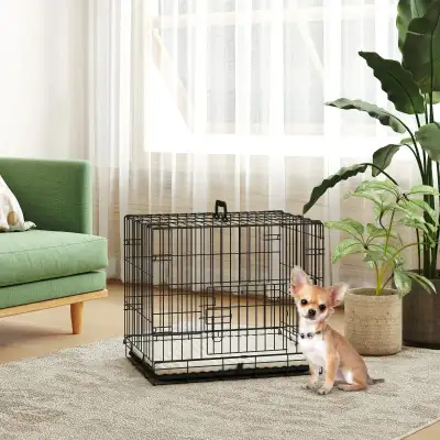 Item Weight: 8.8 lbs Item Shape: Rectangular Easy Access for Your Pup: This dog cage is designed wit...
