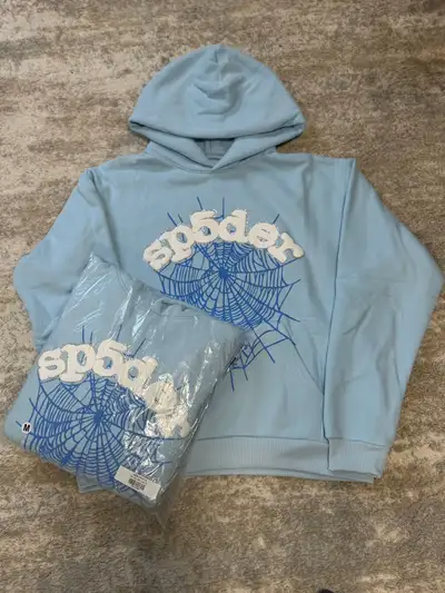 Blue Rhinestone Sp5der Hoodie , View more