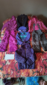 USED D008 Girls Jackets, Snow pants, Size 7,