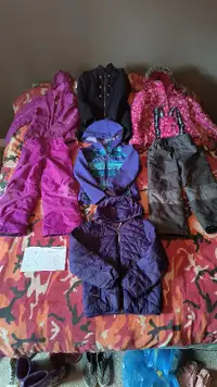 USED D008 Girls Jackets, Snow pants, Size 7,