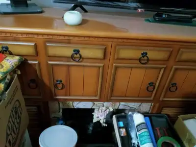 { Gros Foyer En Chêne Fait à la Main, Original à Bois Massif. }{ Foyer Lumière, Radio Vertical Avec...