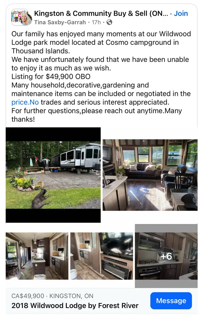 Forest River Wildwood Lodge in Travel Trailers & Campers in Kingston - Image 2