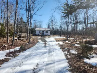 Off grid camp on 7 acres, Colchester County close to Truro. End of privately maintained gravel road....
