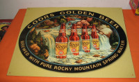 Bar Display Item  *Coors Golden Beer - Man Cave / Bar Tin Sign