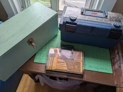 2 large tool boxes and tools new and used wrenches sockets, View more