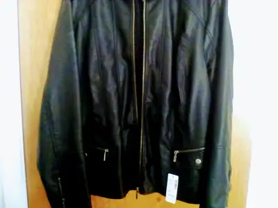 New ! faux leather plus size jacket  $28, View more