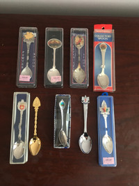LOT OF 9 COLLECTABLE SOUVENIR SPOONS
