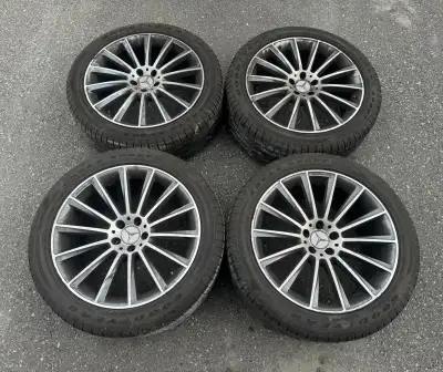 20" Mercedes Benz GLC-Class GLC 43 AMG Original (2022) AMG Rims and Goodyear Eagle Sport MOE Run Fla...