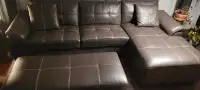 Sofa sectionnel en L avec banc de rangement