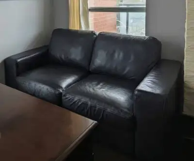 IKEA Leather Loveseat, View more