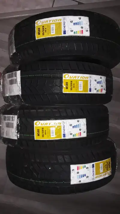 Pneus hivers 195/55R16 Ovation W586 neuf avec facture payé 393 $. Demande 300 $. Appeler moi pour un...
