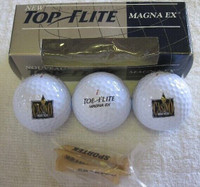 3 superbes balles de golf TOP FLITE MAGNA EX du Casino Montréal