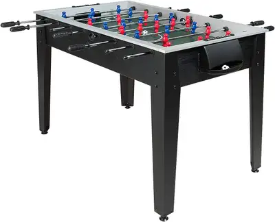 【Competition Sized Foosball Table】 This 48” foosball game set comes with 8 rows of 26 painted player...