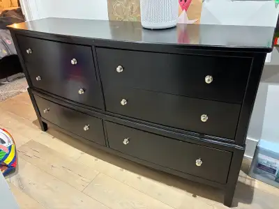 Large dark wood dresser, View more