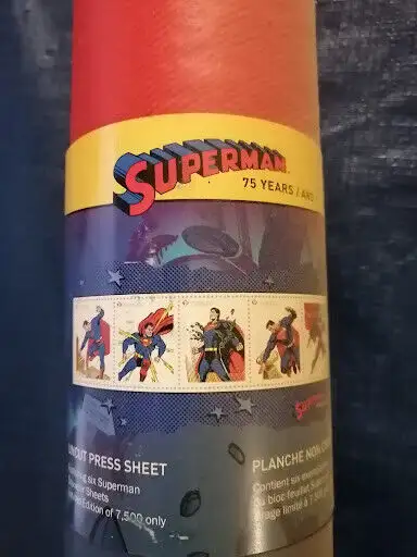 I have for sale a brand new SUPERMAN Comic Book HERO = UNCUT PRESS SHEET Canada 2013 If you have any...