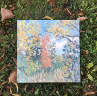 Signed original oil painting of fall