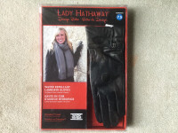 BRAND NEW - GIFT  BOXED LADY HATHAWAY LAMBSKIN GLOVES - 7.5