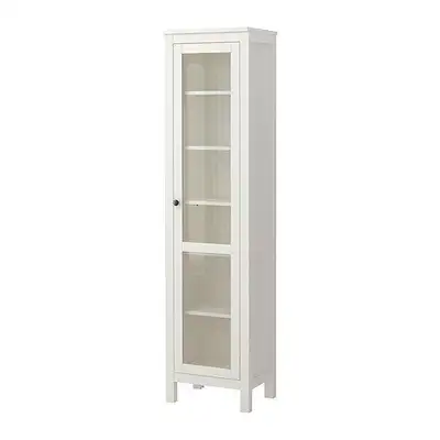IKEA Hemnes All Wood Cabinet, Shelves, Glass Door, 78"H, White, View more