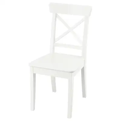 Six (6) IKEA Rosentorp chairs. The chairs have been well loved, some minor knicks and chips. A lot o...