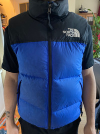 Manteau North Face sans manche M (bleu)