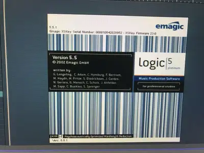 Emagic Logic Audio 6.0/5.0 Platinum with XS key, View more