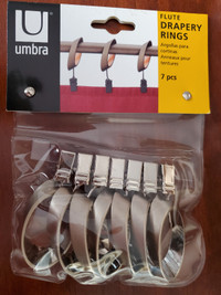 Umbra Flute Drapery Rings