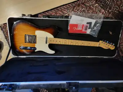 2010 Fender American Standard Telecaster Tobacco Burst. Pretty much new conditon. $1800 Will trade f...