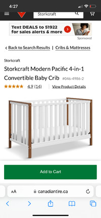 Brand new never open storckcraft crib with mattress