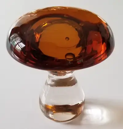 Champignon en verre soufflé amber, View more