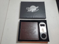 Miller Genuine Draft coasters with metal openers 4pcs brand new