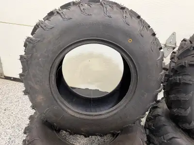 Takeoffs from new can am ATV Two front tires 25 x 8.00–12 Two rear tires 25 x 10 –12 Obor pinnacle 4...