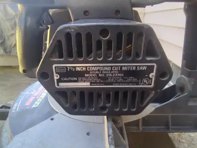 Sears Craftsman 7.5" Compound Cut Miter Saw Model# 315.23740 Brand: Sears Craftsman Compound Cut Mit...
