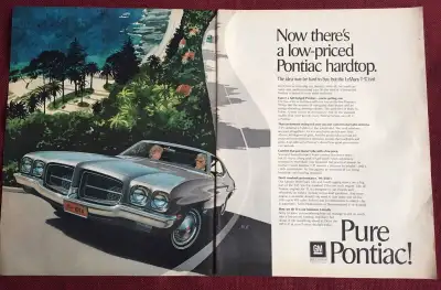 « Now there’s a low-priced Pontiac hardtop. « Dimensions : 20 1/2 inches wide by 13 1/2 inches high....