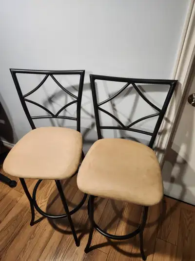 2 Swivel bar stools, View more