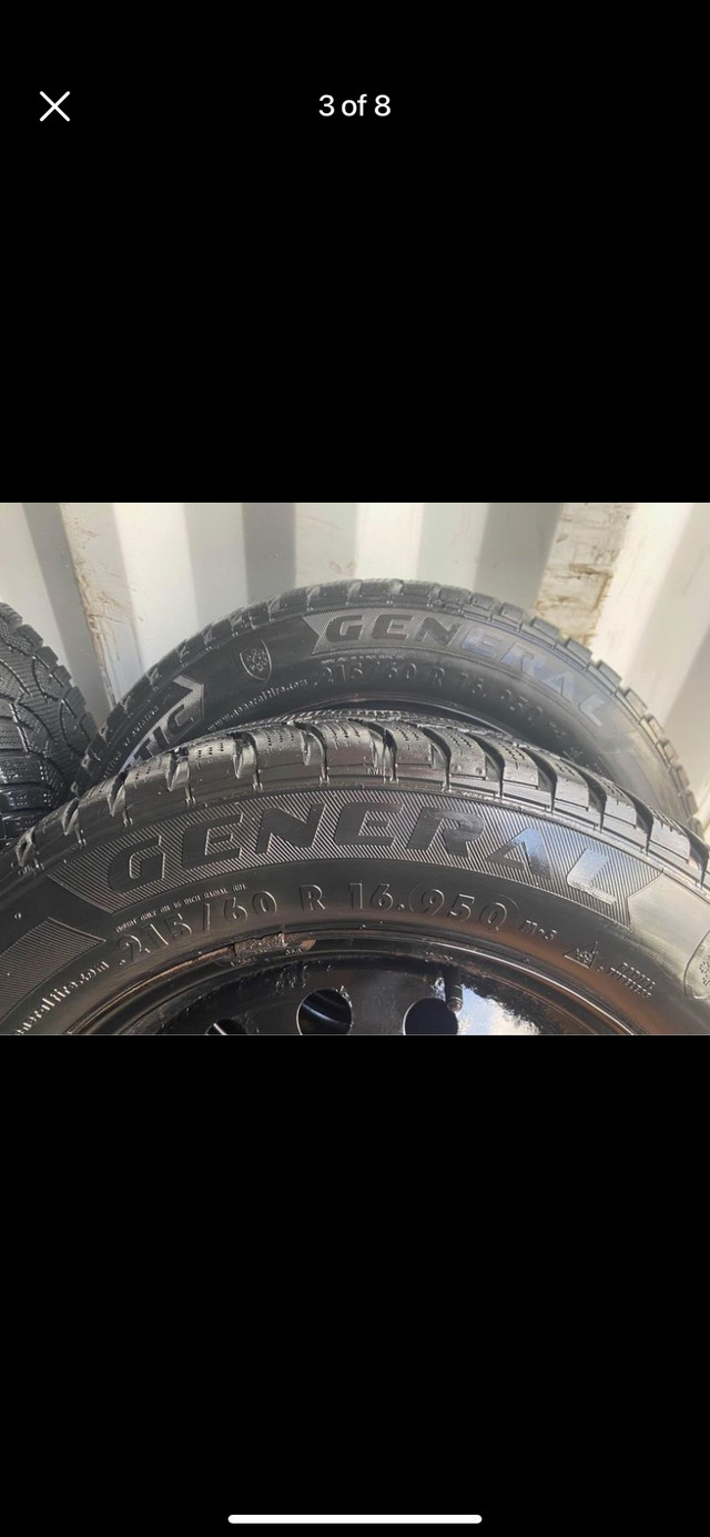 Set of 4 GENERAL winter tires rims (215 60 16) pattern (5×114.3) in Tires & Rims in Oakville / Halton Region - Image 3