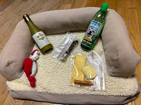 DOG BED, TREATS and TOY