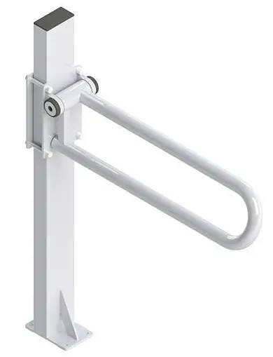 Hinged 28" PT Bathroom Safety Rails with Floor Masts, View more