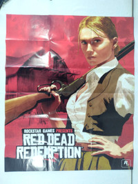 Red Dead Redemption Double Sided MAP and POSTER 26" x 21.5"