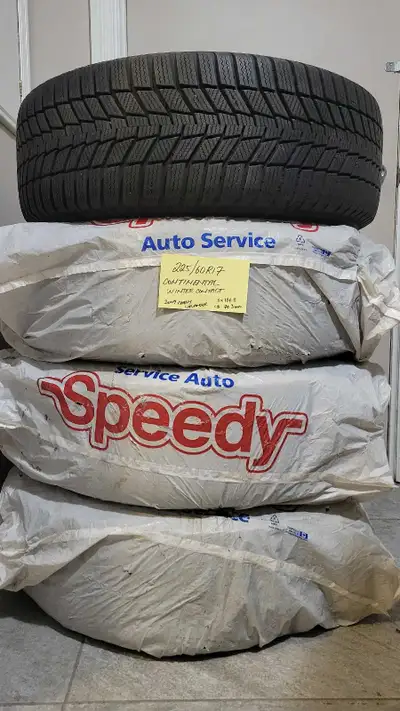 Got a set of premium Continental WinterContact snow tires on steel rims in excellent condition! Like...