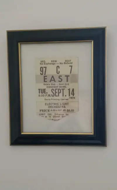 Copy of ELECTRIC LIGHT ORCHESTRA Concert ticket stub from Tuesday September 14, 1976 at Maple Leaf G...