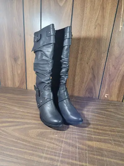 Women Codia Black Slouchy Knee-High Boots, View more