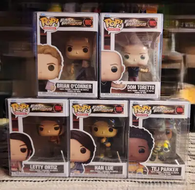 Funko Pop Movies Fast & Furious Brian Dom Letty Han Tej The Fast and the Furious Brian O'Conner 1992...