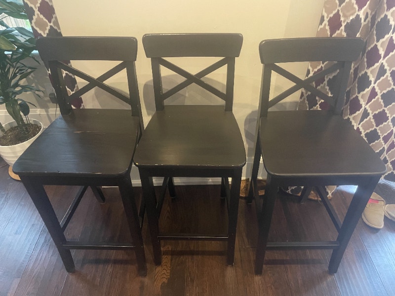 Ikea Ingolf brown black bar stools Chairs & Recliners City of