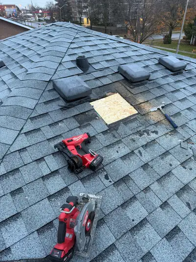 roof repair GTA. Fully insured, licensed, and experienced with shingles, flat roofs, eavestroughs, s...
