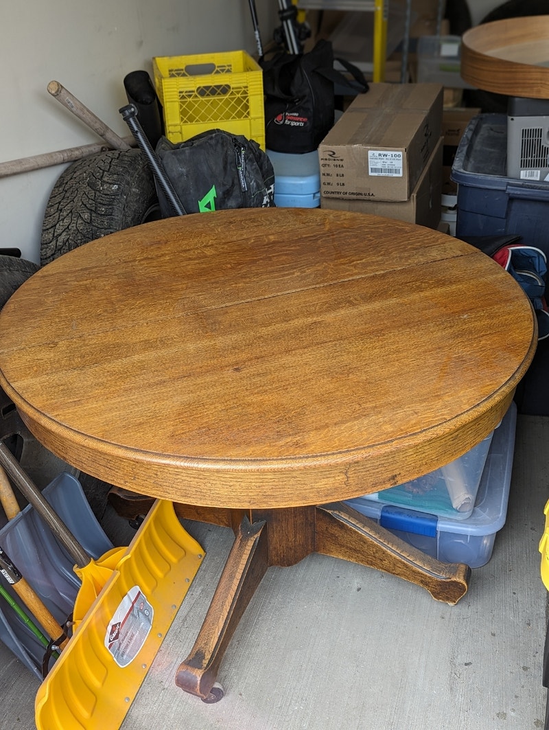 Antique Oak Table PICK UP IN ALLEY Free Stuff Calgary Kijiji