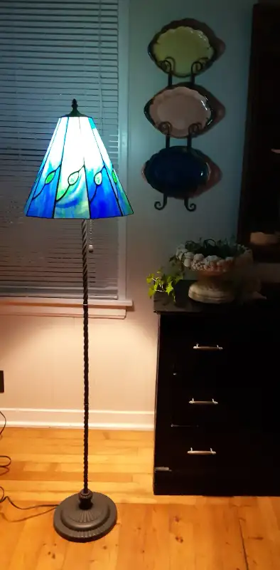 Blue Stained Glass Floor Lamp in Indoor Lighting & Fans in Bridgewater - Image 2