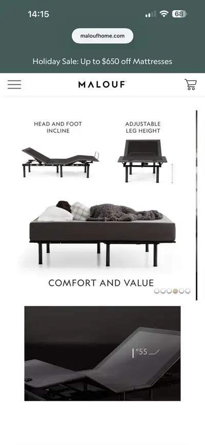 matelas et base de lit ajustable, View more